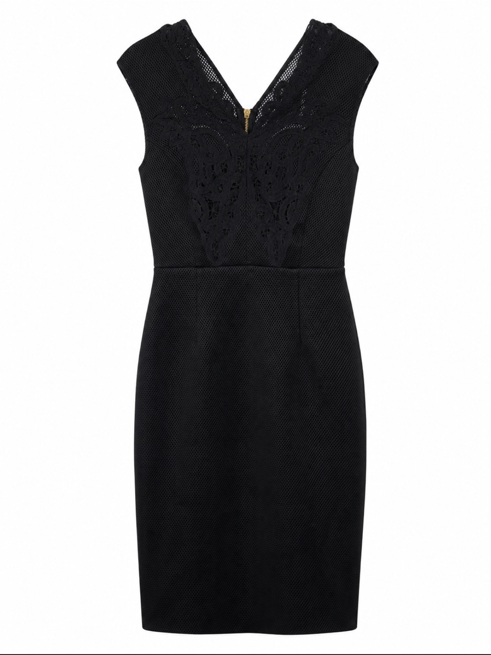 Ted Baker Classic Black Lace-Detail Sheath Dress Size US 4